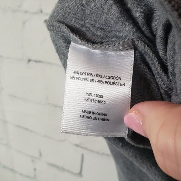 32 Degrees Cool Cotton Blend Tee Size Small Gray Basic Crewneck Top Short Sleeve - Picture 5 of 5